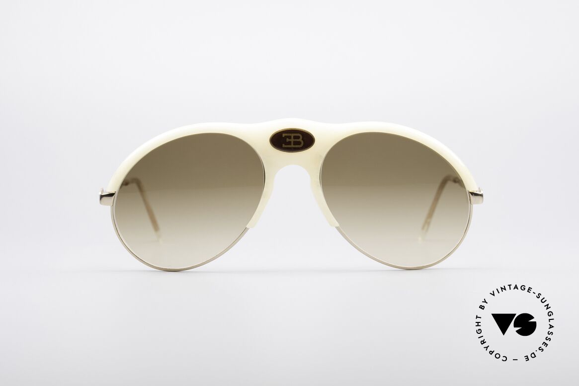 Bugatti 64748 Ivory Optic 70's Glasses, precious Bugatti vintage luxury sunglasses for men, Made for Men