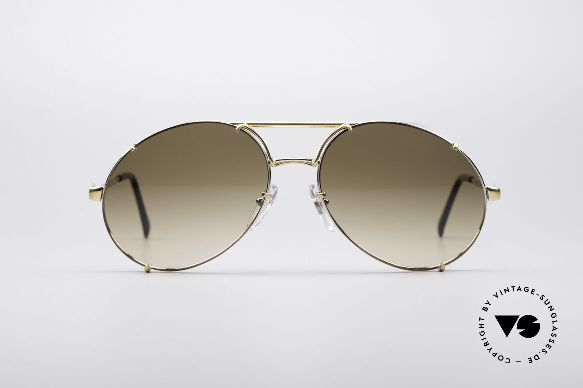 Bugatti 65360 80's Frame With Extra Lenses, high-end and precious vintage Bugatti sunglasses, Made for Men