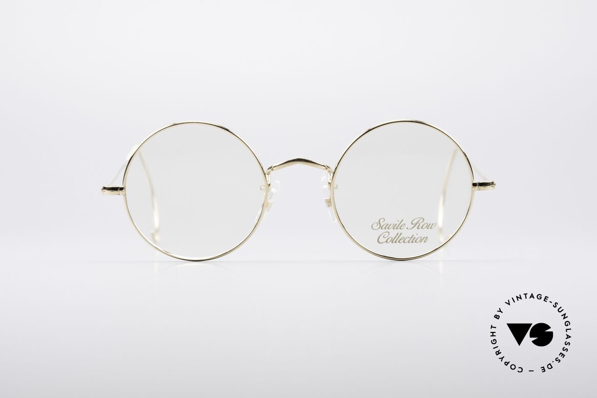 Savile Row Round 44/20 14kt Gold Frame, 'The Savile Row Collection' by Algha, UK Optical, Made for Men and Women