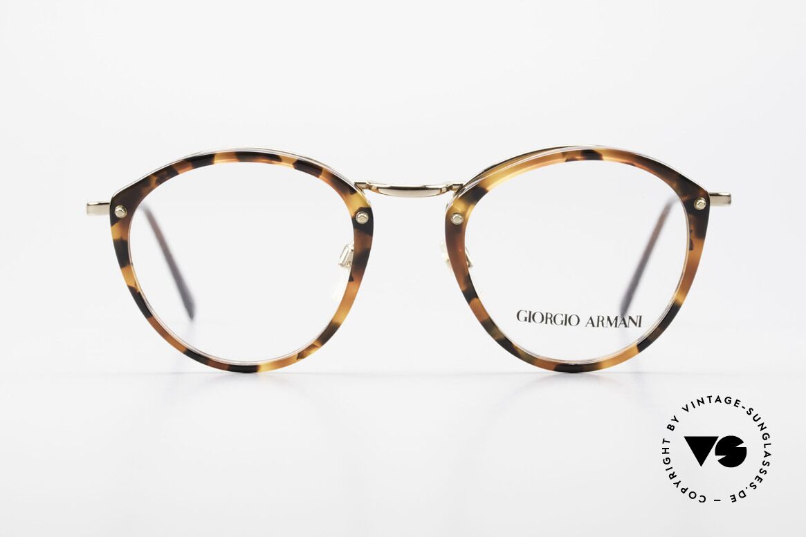 Giorgio Armani 354 No Retro Glasses 80's Frame, timeless elegant combination of colors and materials, Made for Men and Women