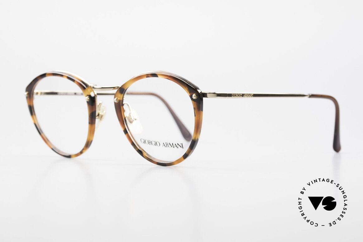 Giorgio Armani 354 No Retro Glasses 80's Frame, tortoise frame + golden bridge and gold metal temples, Made for Men and Women