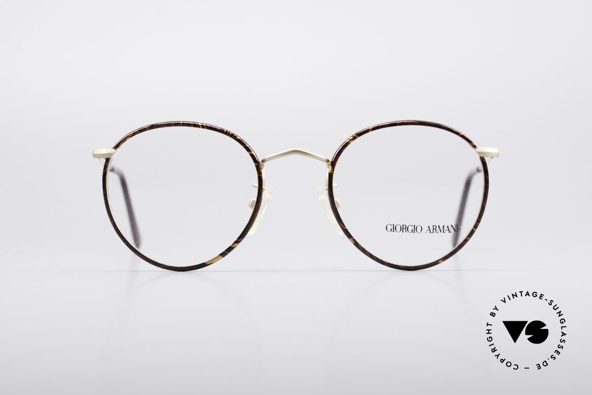 Giorgio Armani 112 90's Panto Eyeglasses, timeless vintage Giorgio Armani designer eyeglasses, Made for Men
