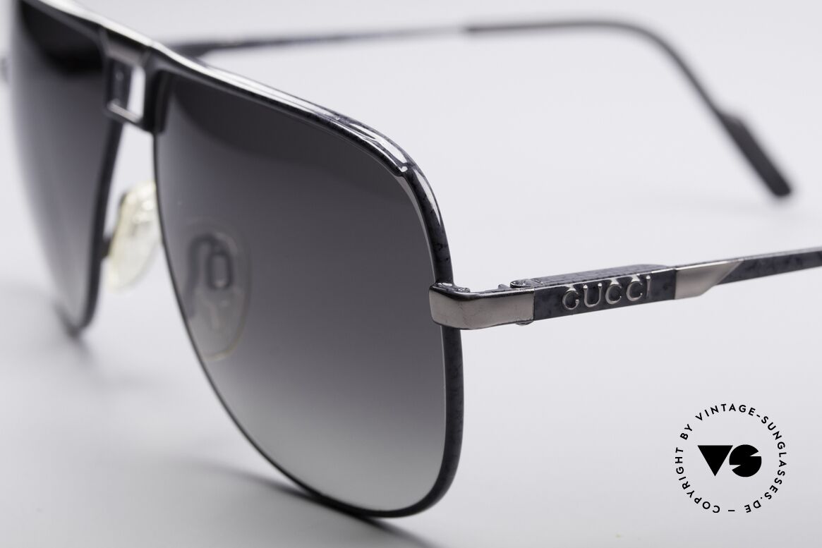 Gucci 1206 80's Men's Luxury Shades, unworn model: noble anthracite marbled colored, Made for Men
