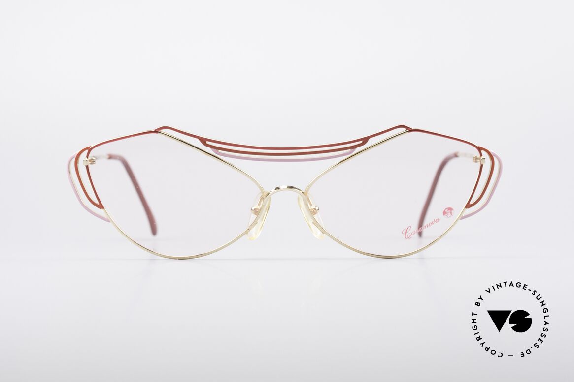 Casanova LC9 80's Art Eyeglasses, glamorous CASANOVA eyeglasses from around 1985, Made for Women