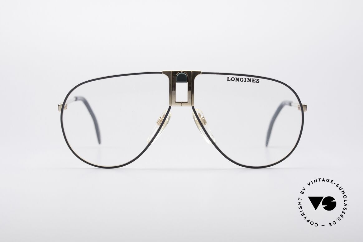 Longines 0154 1980's Aviator Glasses, precious frame with spring hinges (Metzler, Germany), Made for Men