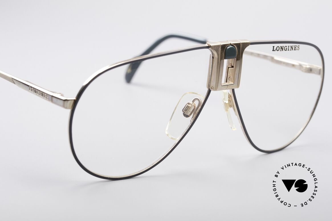 Longines 0154 1980's Aviator Glasses, never worn (like all our premium vintage eyeglasses), Made for Men