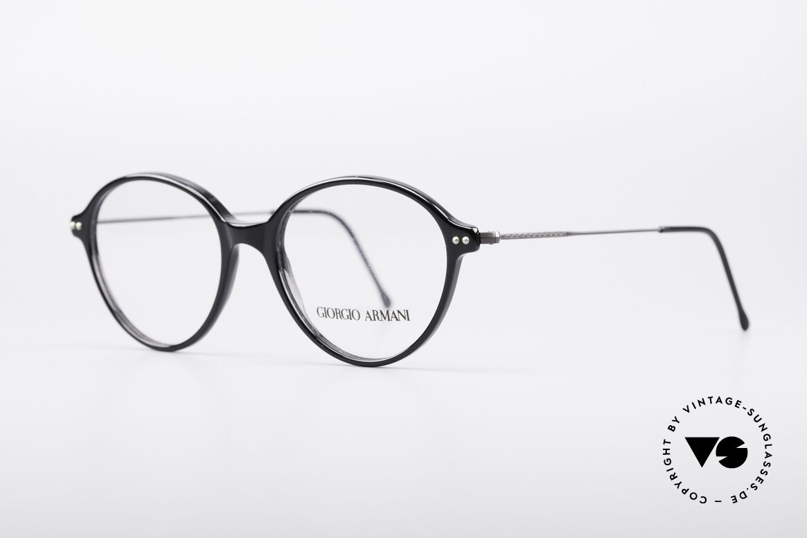 Giorgio Armani 374 90's Unisex Vintage Glasses, lightweight plastic front with thin "wire temples", Made for Men and Women