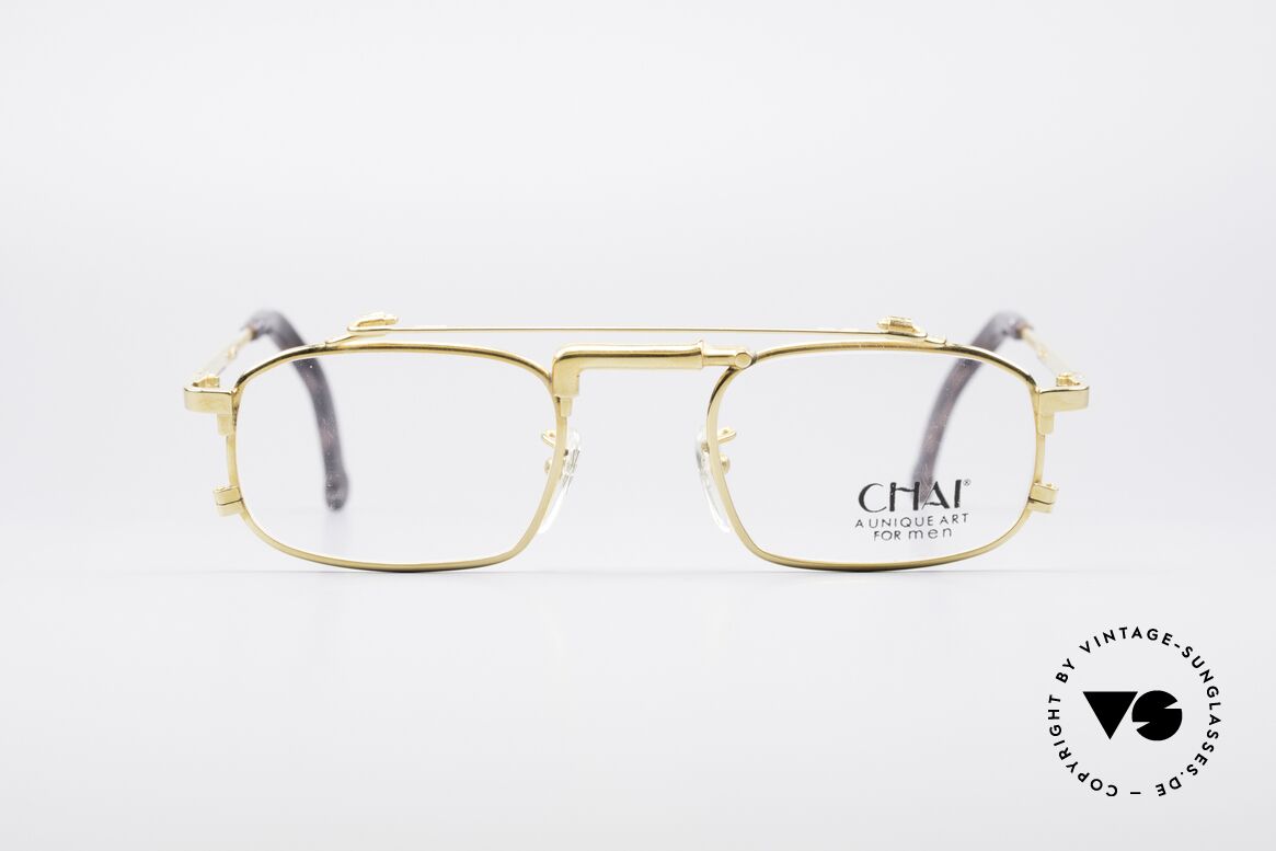 Chai No4 Square Gold Plated Tap Frame, extraordinary VINTAGE eyeglasses-frame by CHAI, Made for Men and Women