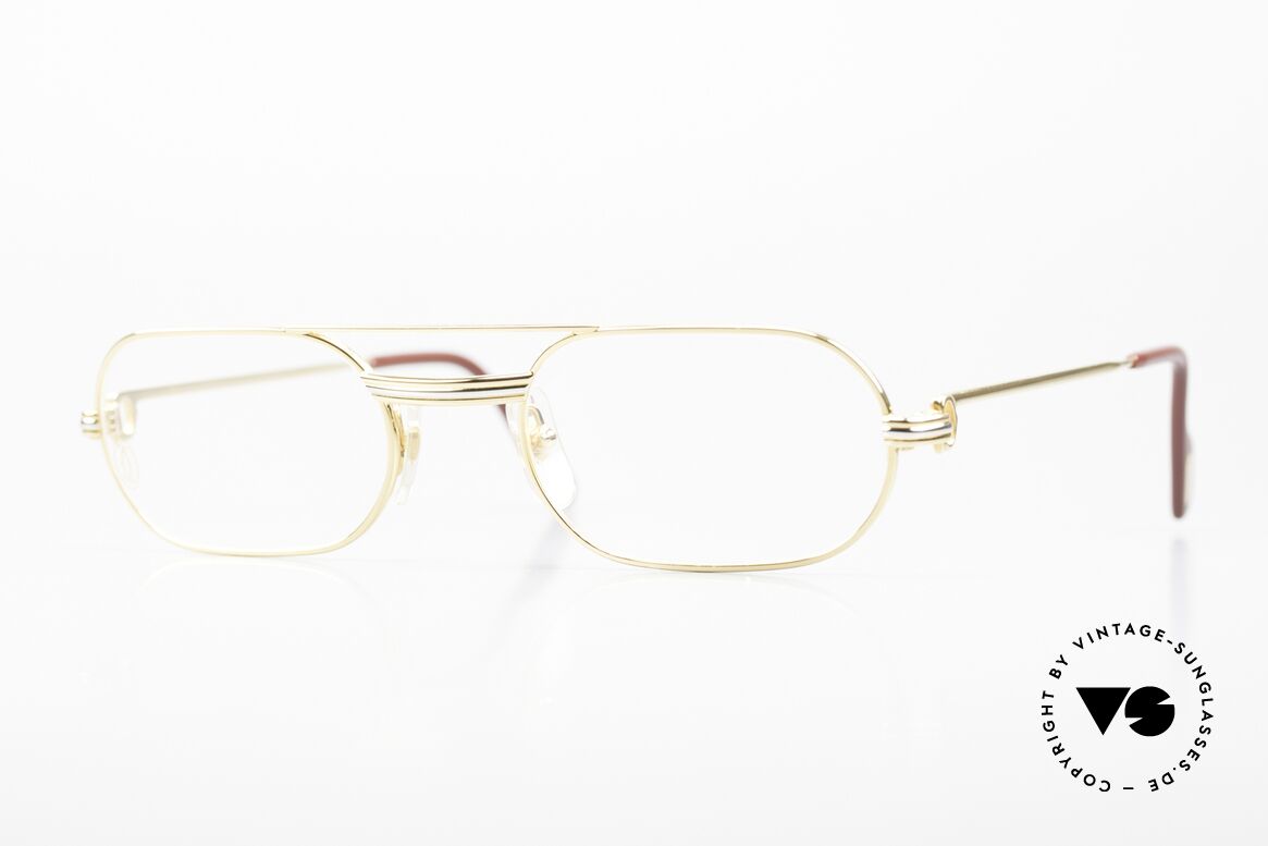 Cartier MUST LC - S Elton John Luxury Eyeglasses, this pair with Louis Cartier decor, SMALL 53/20, 130, Made for Men