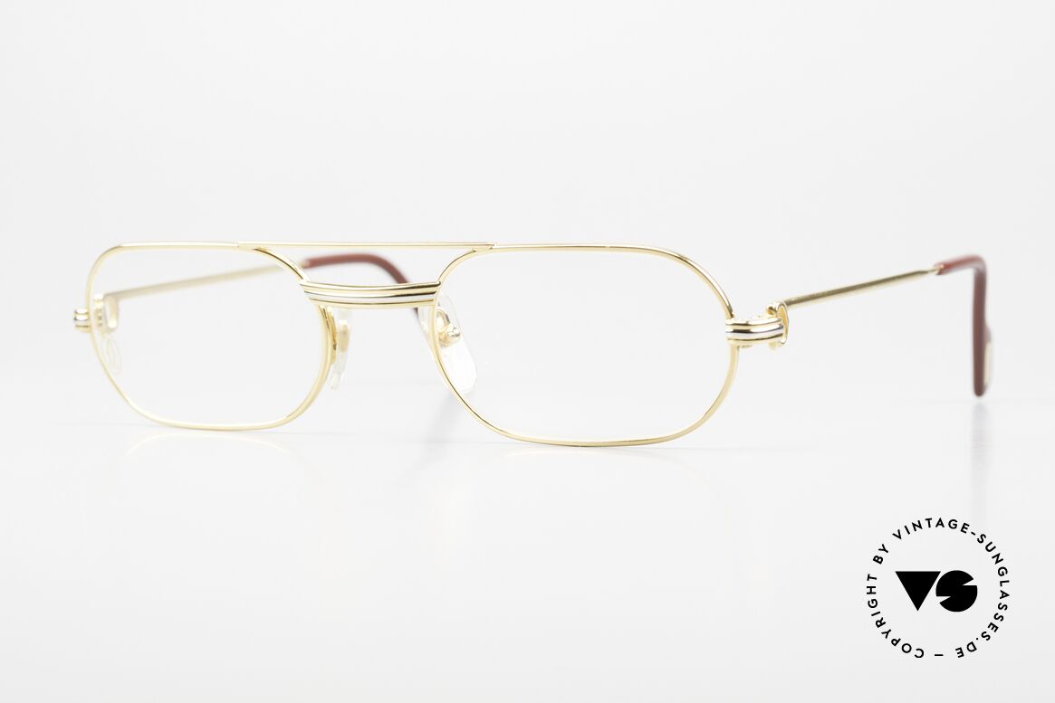 Cartier MUST LC - S Elton John Luxury Eyeglasses, this pair with Louis Cartier decor, SMALL 53/20, 130, Made for Men