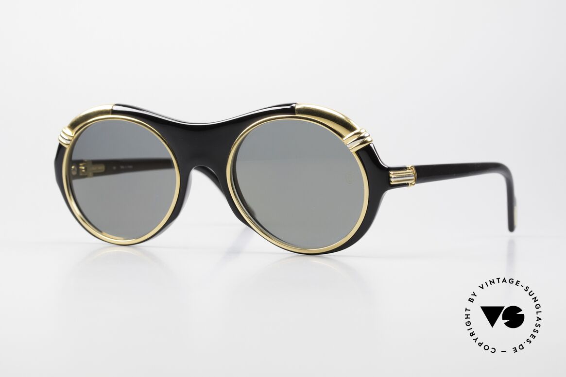 Cartier Diabolo Luxury Celebrity Shades 1991, frame with flexible spring hinges in Medium size 53/21, Made for Men and Women