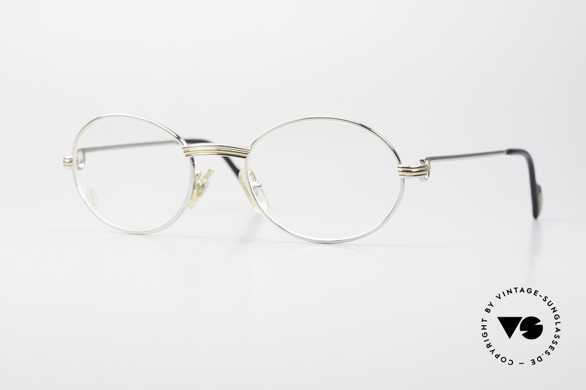 Cartier Saint Honore Oval Platinum Luxury Frame, precious and timeless design, in medium size 51°20, Made for Men and Women