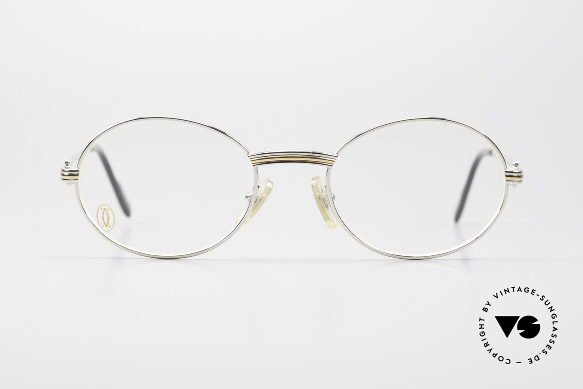 Cartier Saint Honore Oval Platinum Luxury Frame, oval vintage CARTIER eyeglass-frame from app. 1998, Made for Men and Women