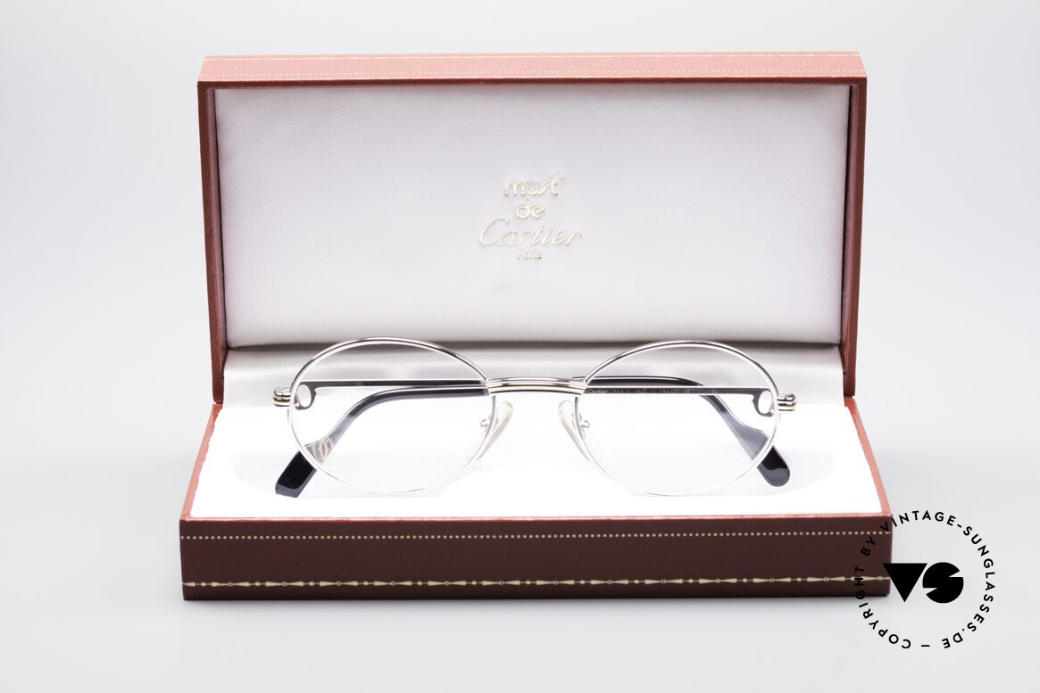 Cartier Saint Honore Oval Platinum Luxury Frame, Size: small, Made for Men and Women