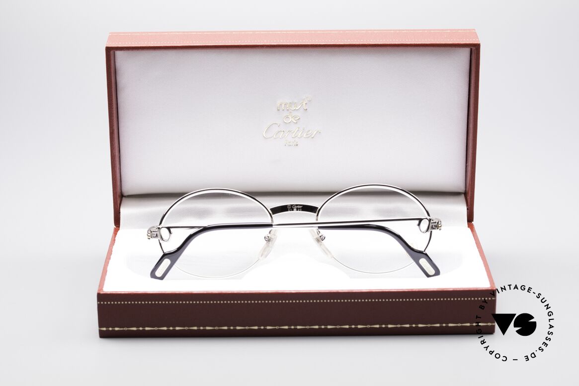 Cartier Saint Honore Oval Platinum Luxury Frame, Size: small, Made for Men and Women