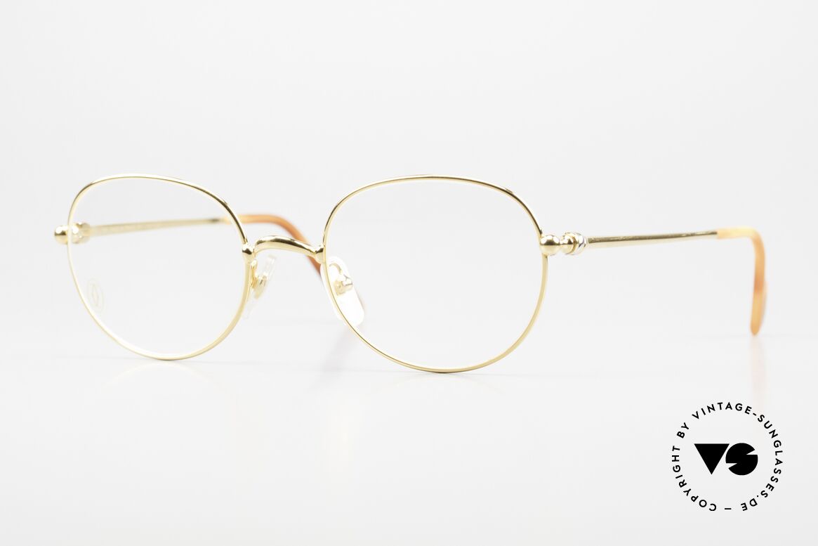 Cartier Antares Round 90's Luxury Eyewear, model from the 'Thin Rim' series by Cartier (lightweight), Made for Men and Women