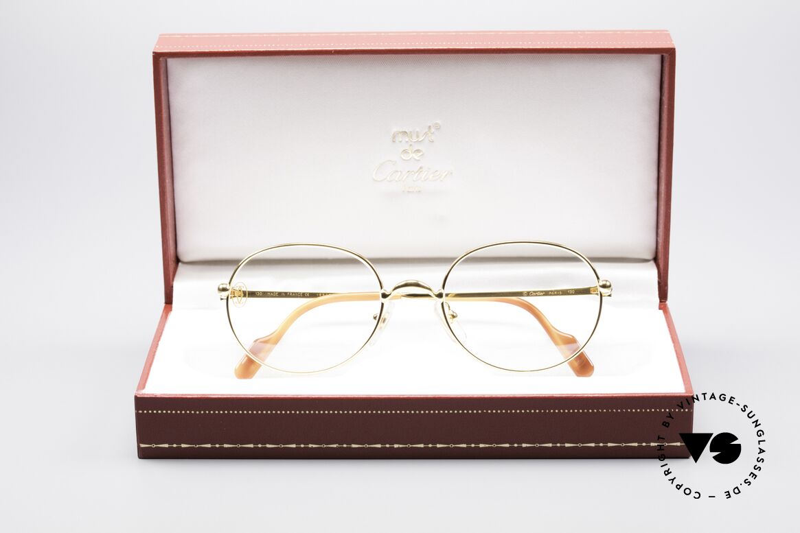 Cartier Antares Round 90's Luxury Frame, NO retro fashion, but a 90's original in small size 49°19, Made for Men and Women