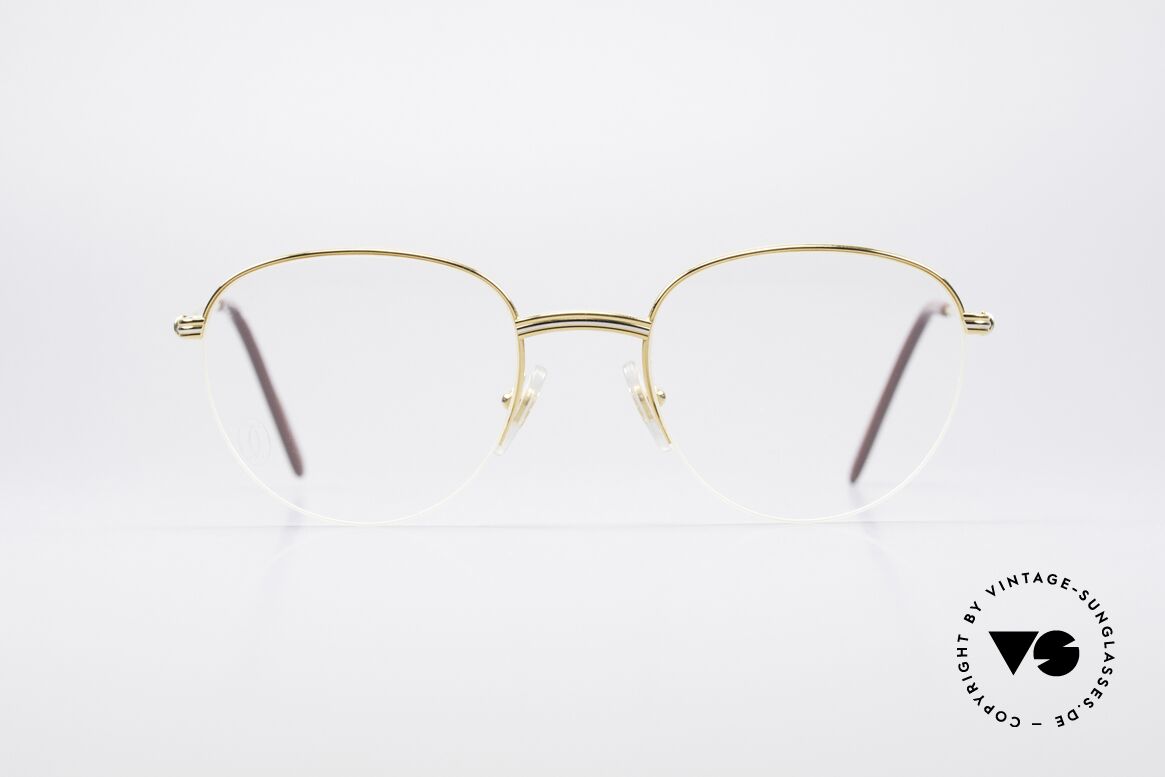 Cartier Colisee Round Luxury Eyeglasses, roundish Cartier vintage eyeglass-frame, size 51/20, Made for Men and Women