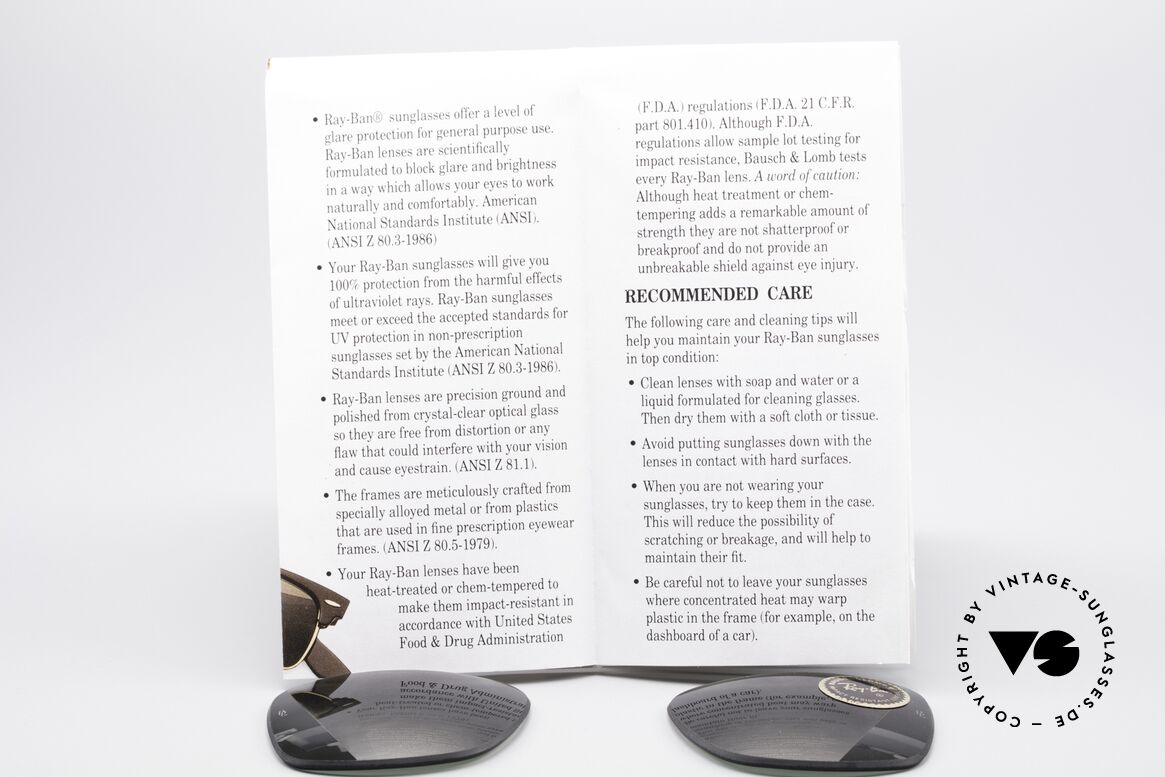 Ray Ban Wayfarer I Lenses B&L USA Mineral Lens, fit all "Wayfarer I" models = 50mm (5022 and 5024), Made for Men and Women