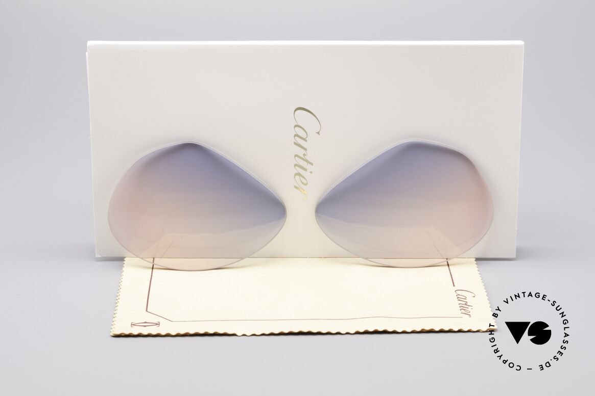 Cartier Vendome Lenses - L Sun Lenses Blue Pink Gradient, replacement lenses for Cartier mod. Vendome 62mm size, Made for Men
