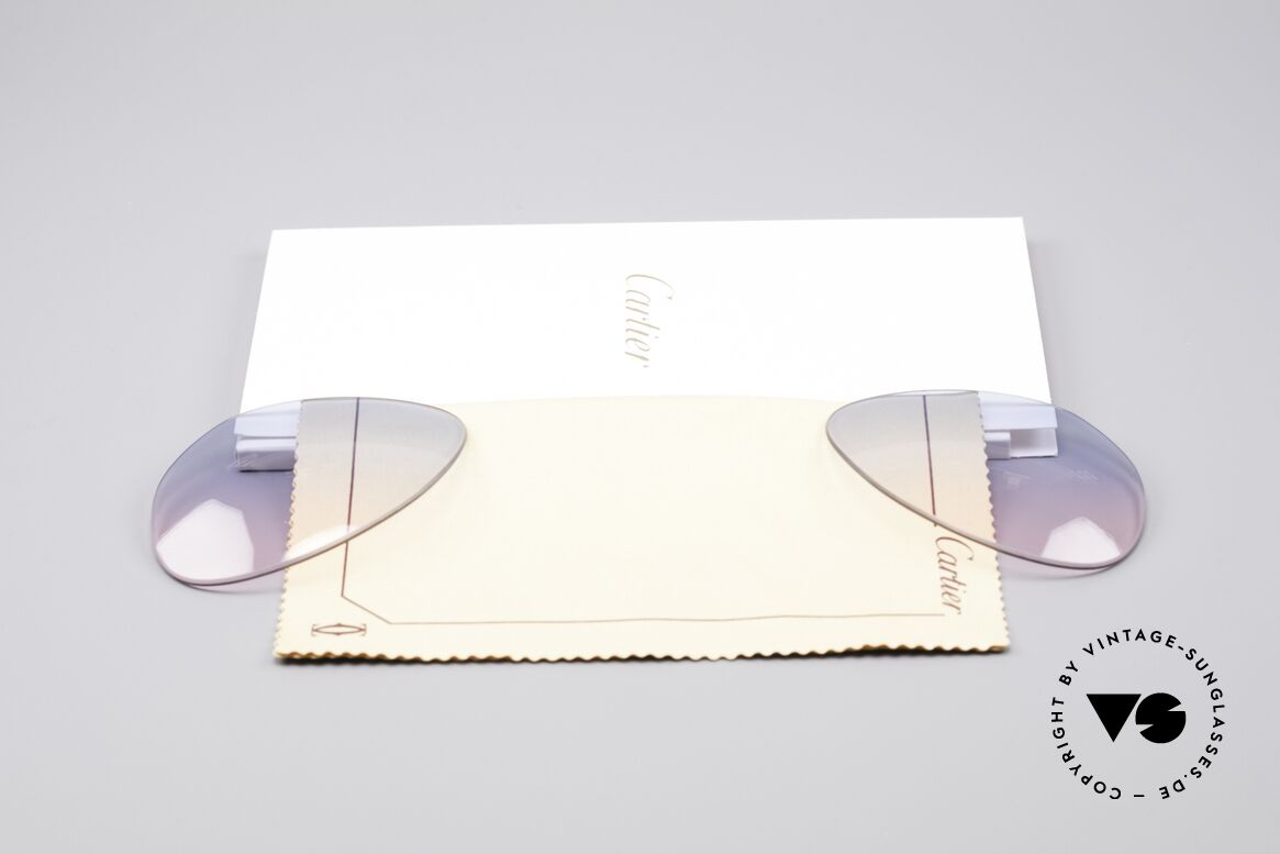 Cartier Vendome Lenses - L Sun Lenses Blue Pink Gradient, made by our optician (thus, brand-new and scratch-free), Made for Men