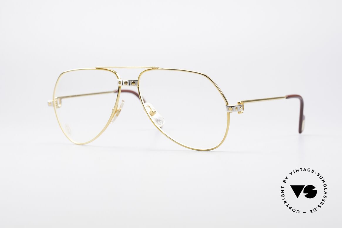 Cartier Vendome Santos - S James Bond Eyeglasses 1980's, Vendome = the most famous eyewear design by CARTIER, Made for Men and Women