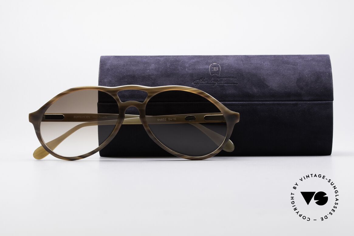 Bugatti 64852 Genuine Buffalo Horn Glasses, one of a kind: almost impossible to find, in these days, Made for Men