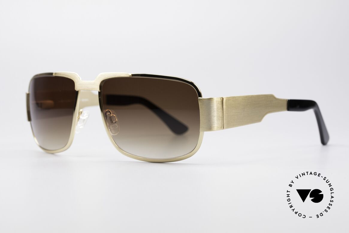 Neostyle Nautic 2 Elvis Presley Sunglasses, massive frame with flexible spring hinges & brown lenses, Made for Men