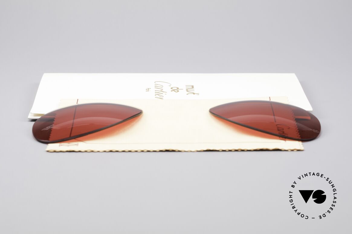 Cartier Vendome Lenses - L Sun Lenses 3D Red, made by our optician (thus, brand-new and scratch-free), Made for Men