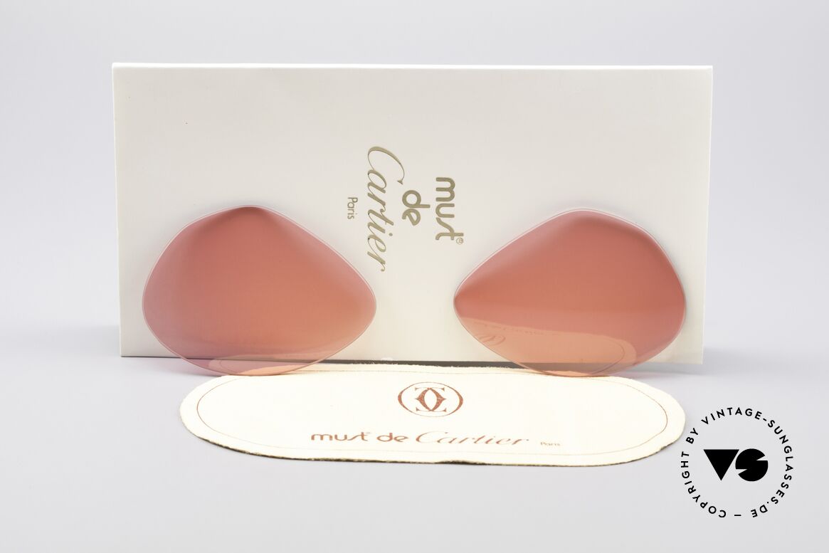 Cartier Vendome Lenses - M Pink Sun Lenses, replacement lenses for Cartier mod. Vendome 59mm size, Made for Men and Women