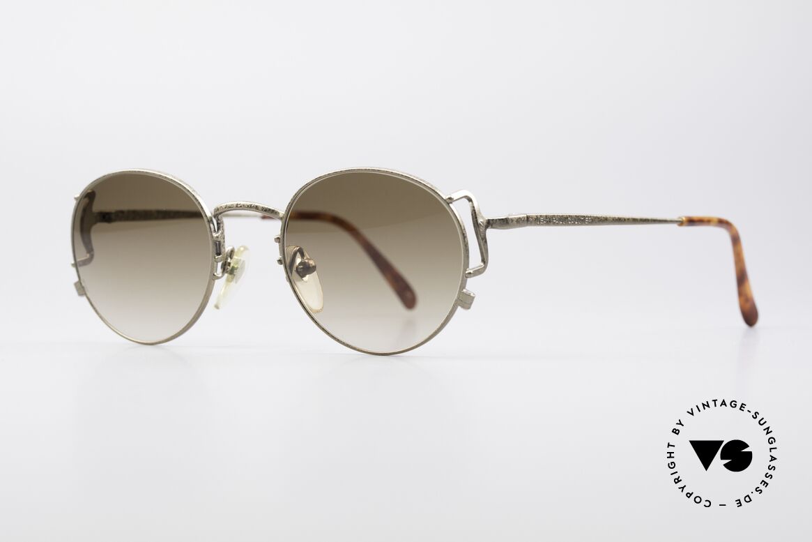 Jean Paul Gaultier 55-3178 90's Vintage No Retro Specs, brown gradient sun lenses (100% UV protection), Made for Men and Women