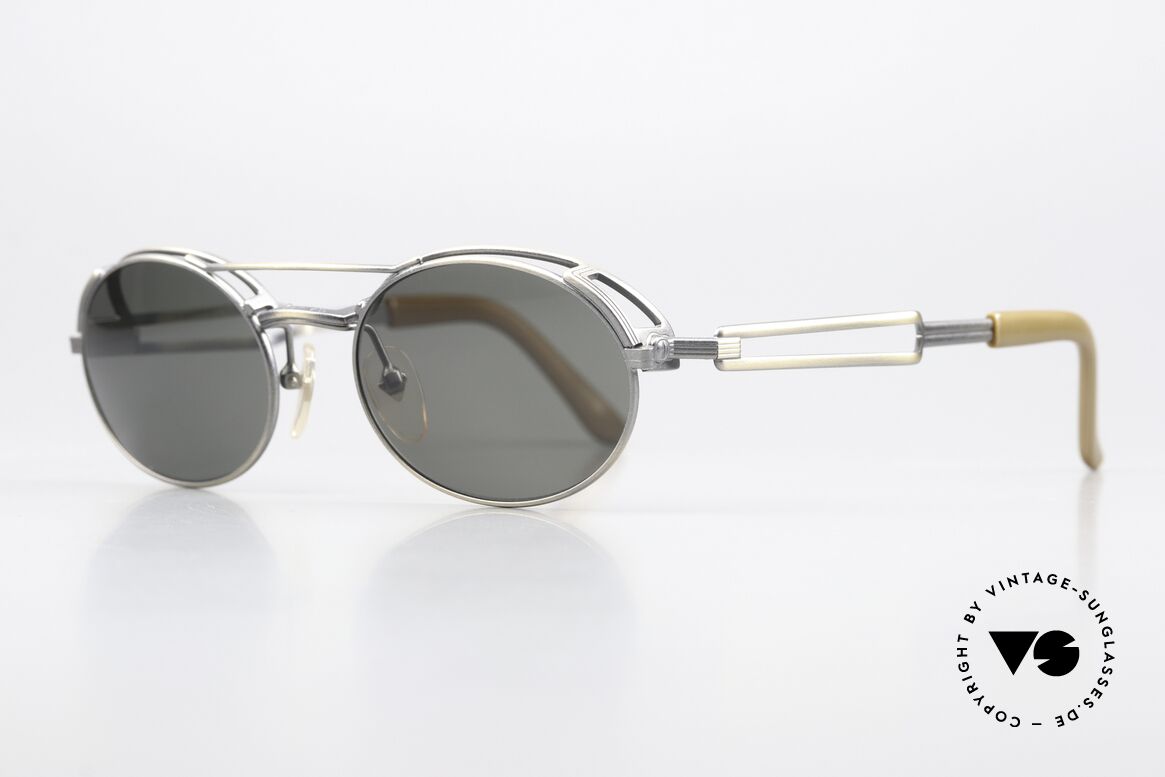 Jean Paul Gaultier 56-7107 Industrial Vintage Frame 90's, called as 'industrial design' or 'steampunk sunglasses', Made for Men and Women
