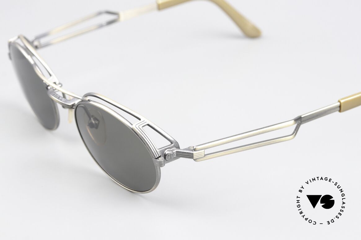 Jean Paul Gaultier 56-7107 Industrial Vintage Frame 90's, monolithic JPG design (true 'vintage'!); made in Japan, Made for Men and Women