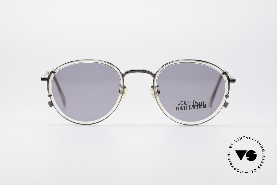 Jean Paul Gaultier 55-3271 Round 90's Designer Shades, vintage Jean Paul Gaultier sunglasses, made in Japan, Made for Men and Women