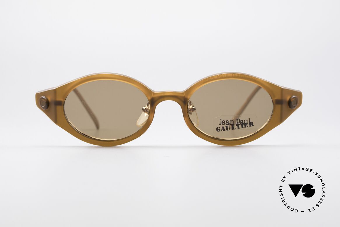 Jean Paul Gaultier 56-7202 Oval Frame With Sun Clip, magnetic removable sun clip for 100% UV protection, Made for Men and Women