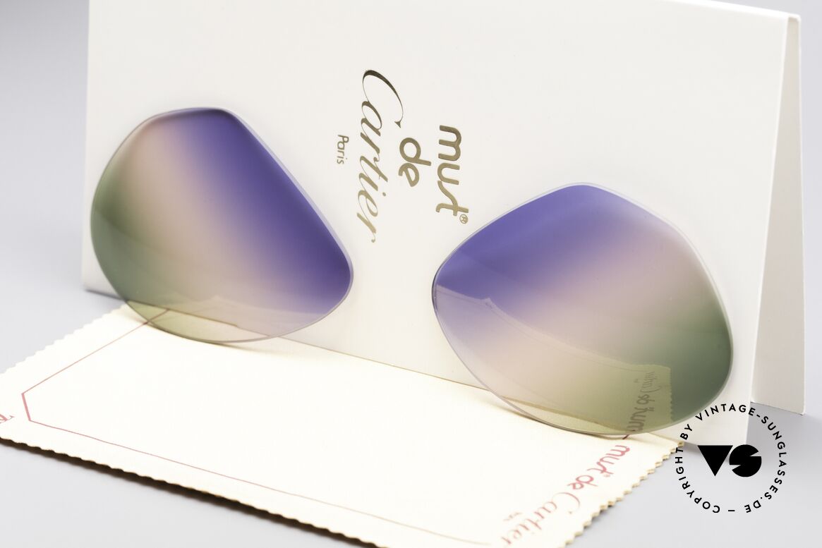 Cartier Vendome Lenses - L Tricolored Horizon Lenses, new CR39 UV400 plastic lenses (for 100% UV protection), Made for Men and Women