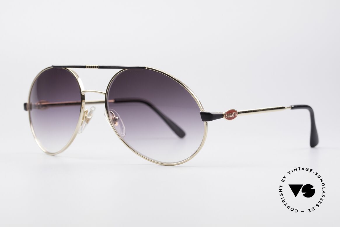 Bugatti 65837 80's Designer Sunglasses, perfect gentleman's vintage shades (masculine design), Made for Men