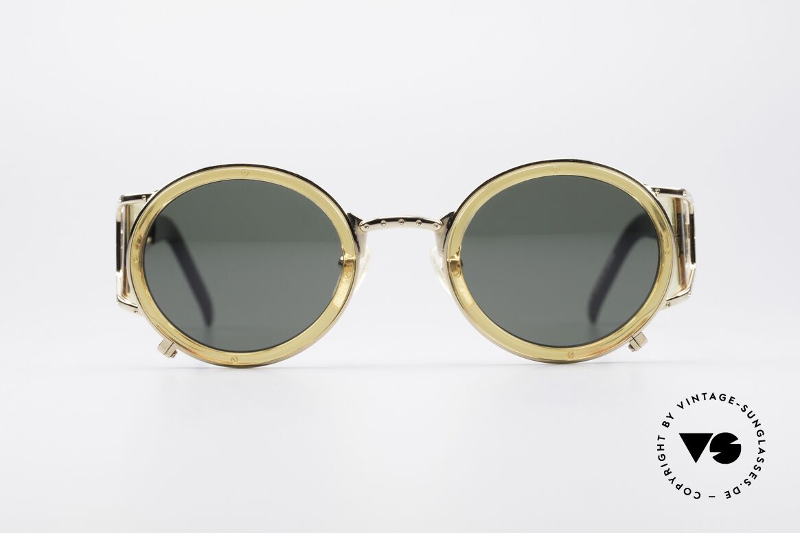 Jean Paul Gaultier 58-6201 Steampunk Vintage Shades, metal & plastic combination in gold-honey coloring, Made for Men and Women