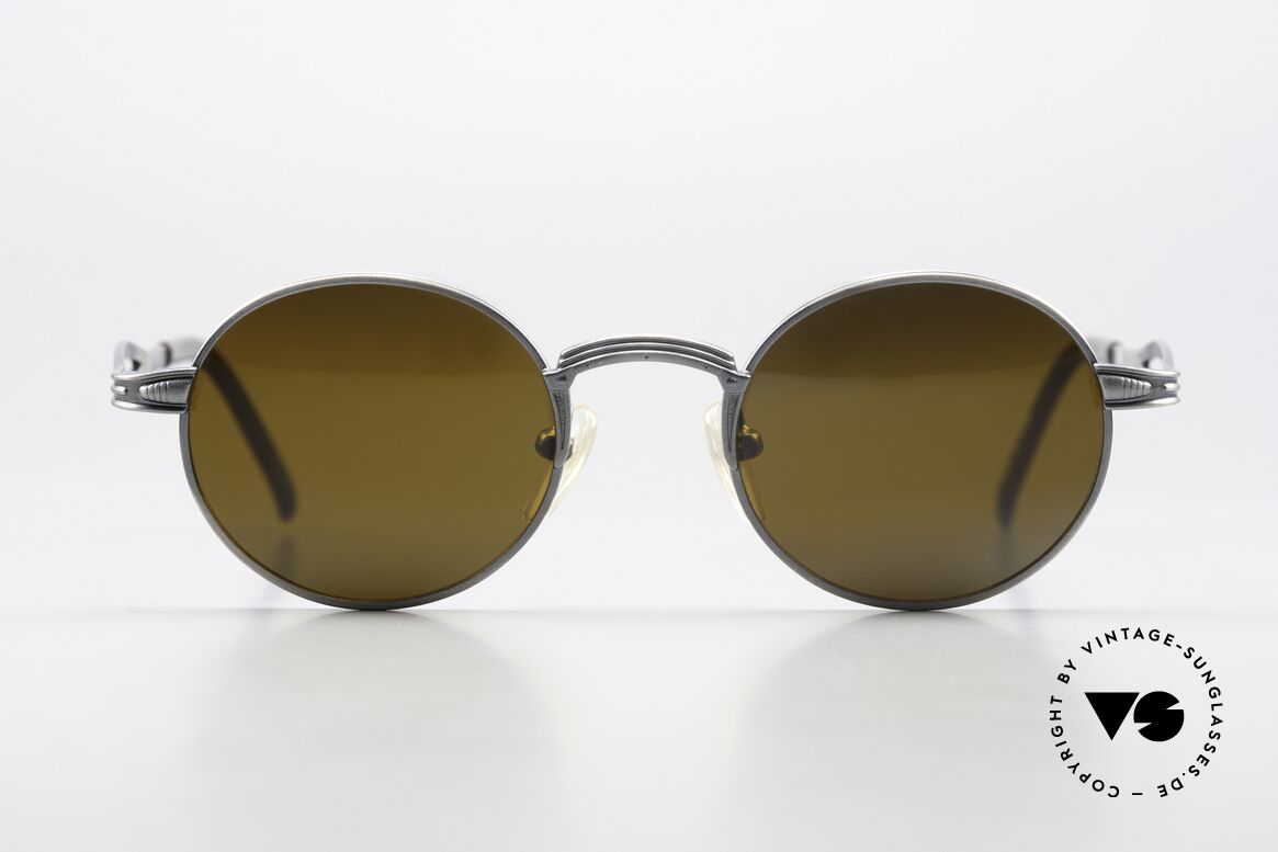 Jean Paul Gaultier 55-7107 Double Gradient Mirrored Lens, small round vintage shades by Jean Paul GAULTIER, Made for Men and Women