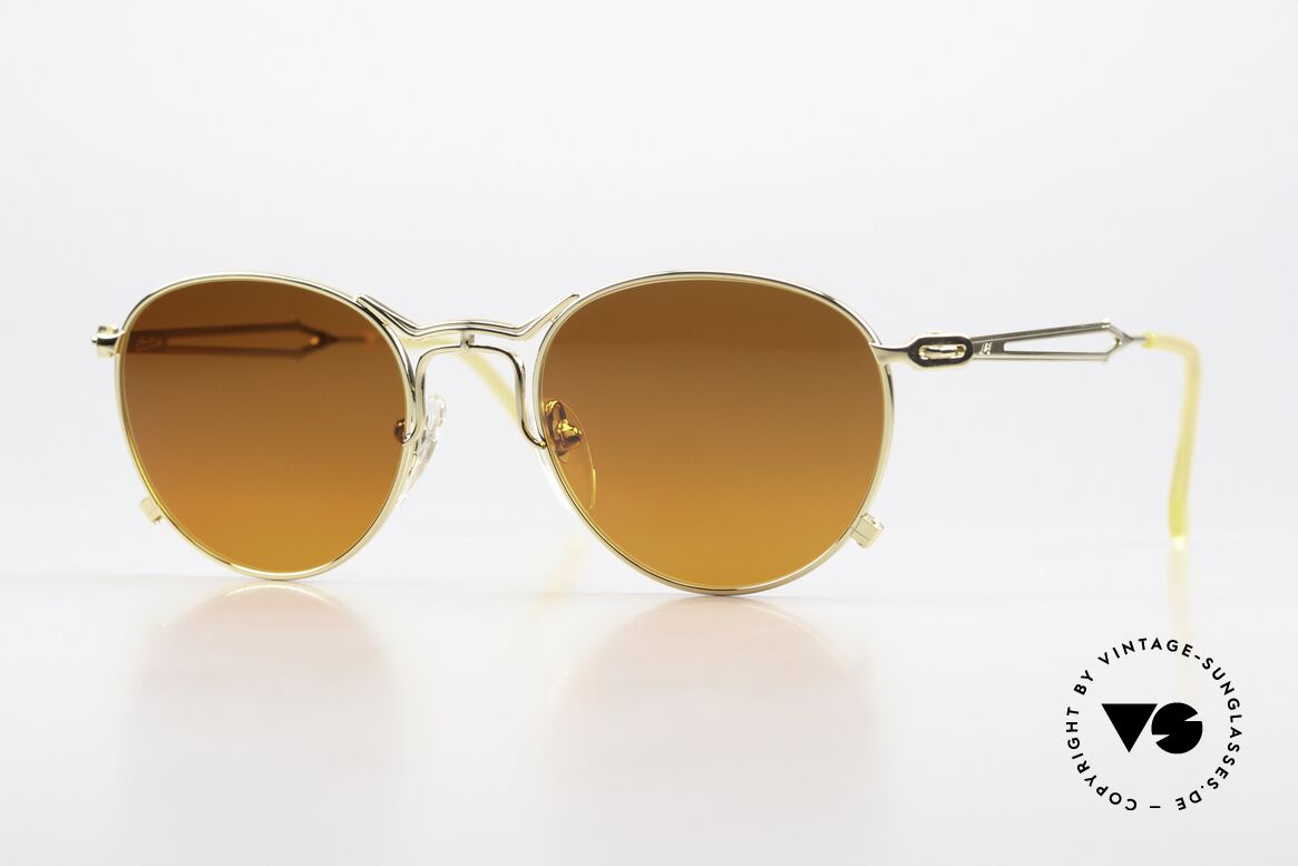 Jean Paul Gaultier 55-2177 Gold Plated Sunset Lenses, elegant contrast between lenses and gold-plated frame, Made for Men and Women