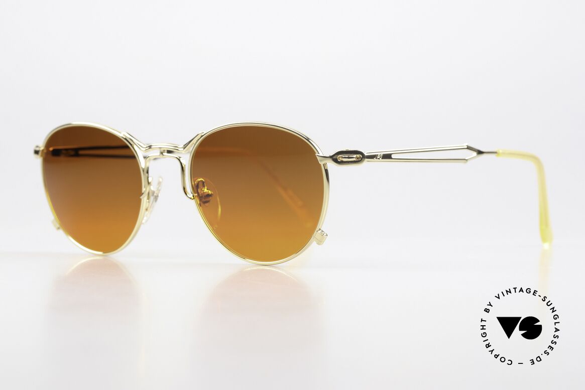 Jean Paul Gaultier 55-2177 Gold Plated Sunset Lenses, the sun lenses are tinted like a sunset (auburn gradient), Made for Men and Women