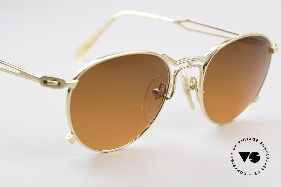 Jean Paul Gaultier 55-2177 Gold Plated Designer Frame, unworn (like all our rare vintage 90's designer glasses), Made for Men and Women