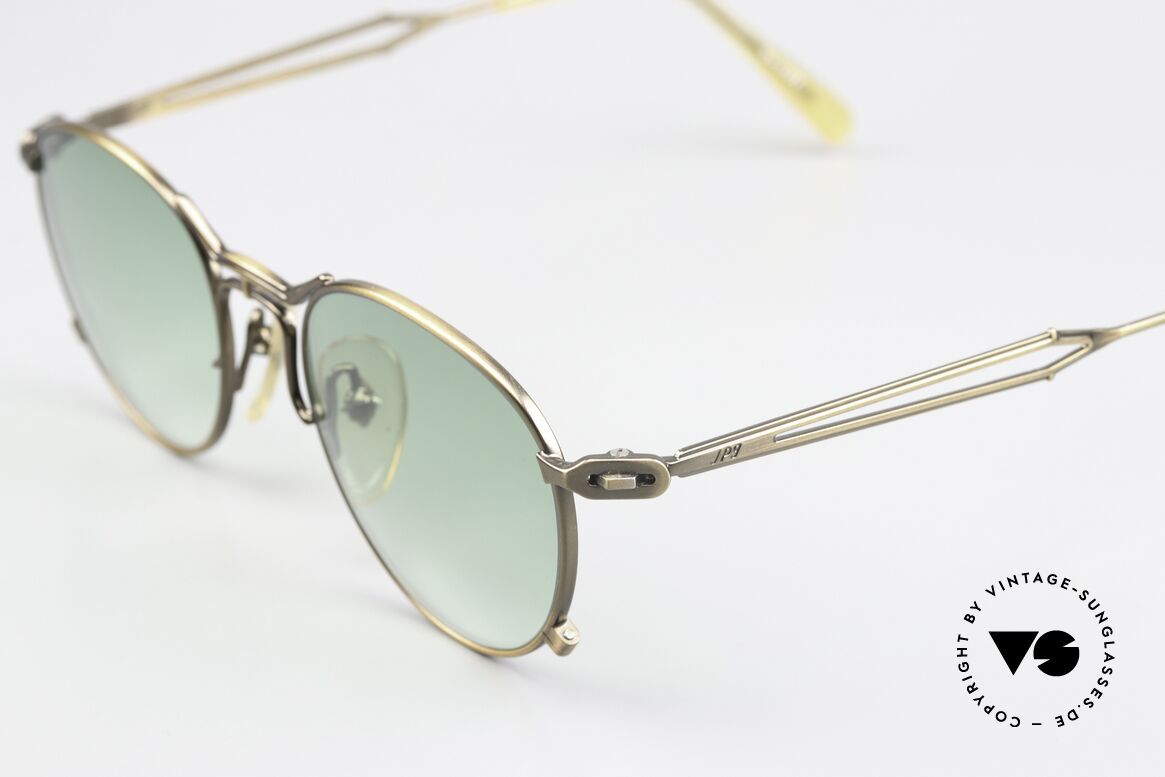 Jean Paul Gaultier 55-2177 True Vintage Smoke Gold, with elegant green-gradient sun lenses (100% UV prot.), Made for Men and Women