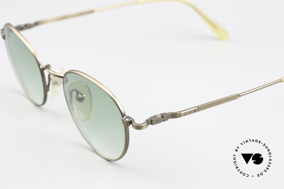 Jean Paul Gaultier 55-1174 Round Designer Sunglasses, with noble green-gradient sun lenses (100% UV prot.), Made for Men and Women