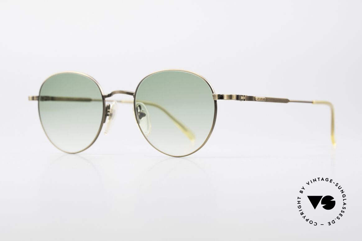 Jean Paul Gaultier 55-1174 Round Designer Sunglasses, also called by Gaultier: "burnt gold" or "antique gold", Made for Men and Women