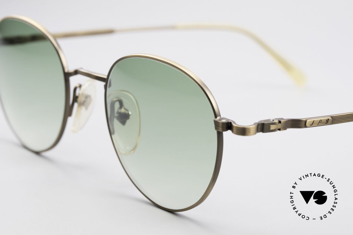Jean Paul Gaultier 55-1174 Round Designer Sunglasses, with noble green-gradient sun lenses (100% UV prot.), Made for Men and Women