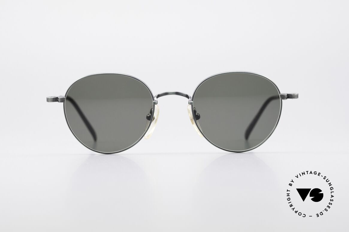 Jean Paul Gaultier 55-1174 Round Vintage Sunglasses, costly, unique frame finish: METALLIC SMOKE GREEN, Made for Men and Women