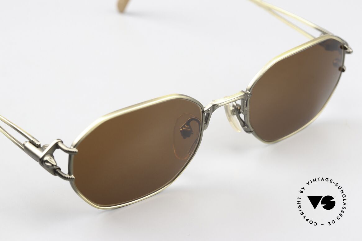 Jean Paul Gaultier 55-6106 90's Frame Antique Gold, unworn; like all our rare old 1990's designer sunglasses, Made for Men and Women