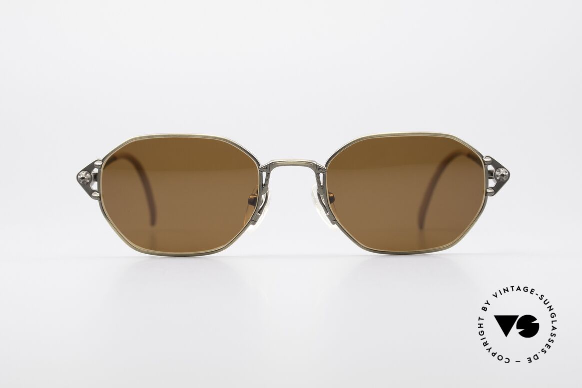 Jean Paul Gaultier 55-6106 90's Designer Sunglasses, solid metal frame with many fancy details (check pics), Made for Men and Women