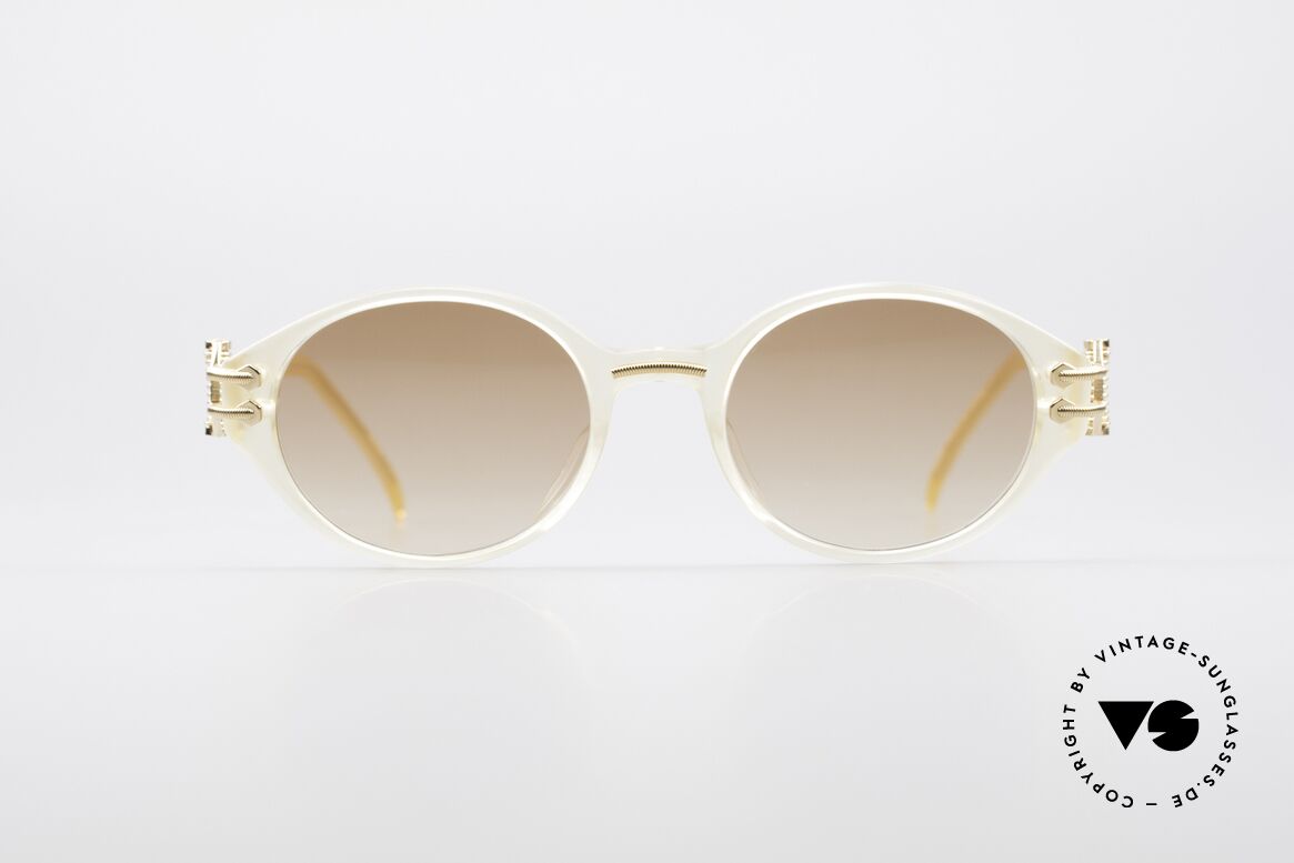 Jean Paul Gaultier 55-5201 Oval Steampunk Glasses, rare 1990's Jean Paul Gaultier designer sunglasses, Made for Men and Women